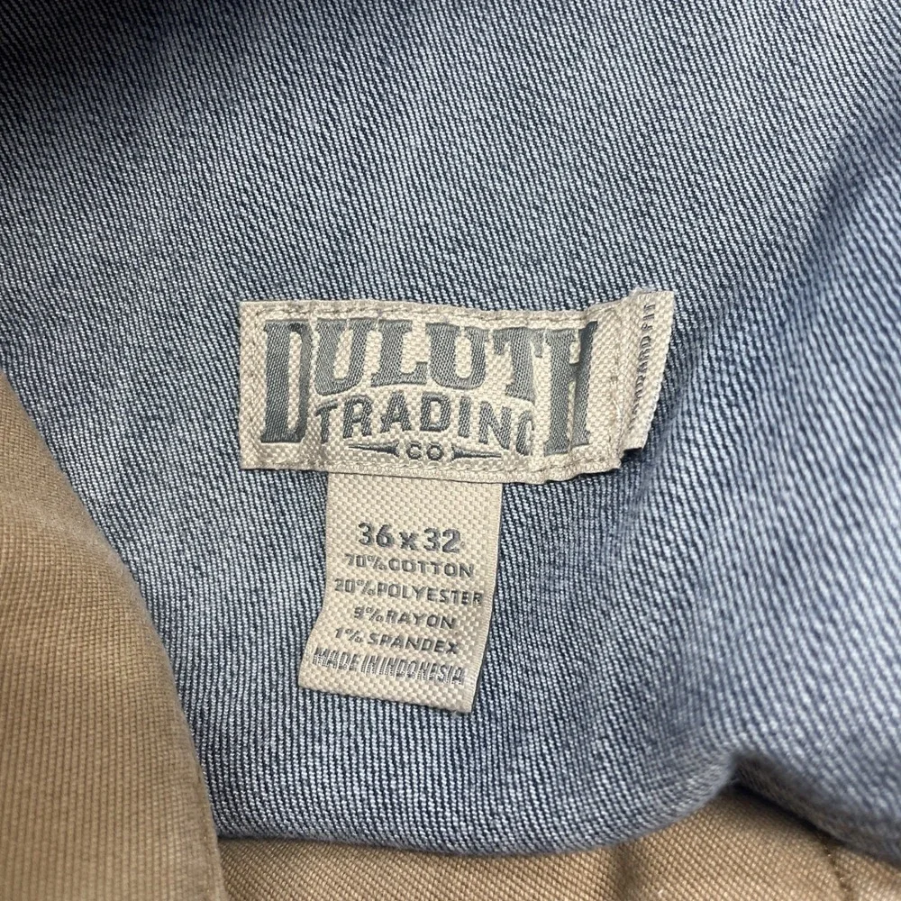 Duluth Trading Co Jeans Mens 36x32 Blue Ballroom Double Flex Straight Work Pants